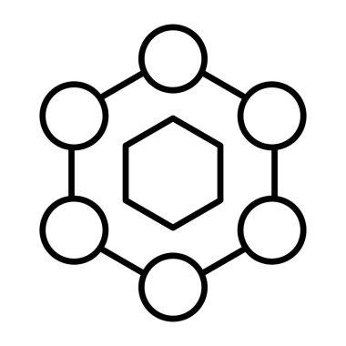 Bir doğrusal tasarım, kimyasal yapının simgesi