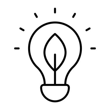 Düzenlenebilir biçimdeki ekolojik fikrin simgesi, doğrusal vektör