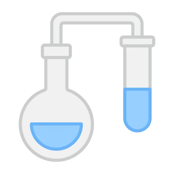 Плоский Дизайн Значок Лабораторного Експерименту — стоковий вектор
