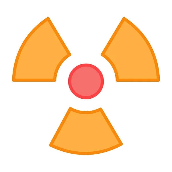 Flat Design Icon Radiation — Stock Vector