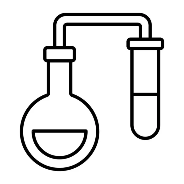 Линейный Дизайн Иконка Лабораторного Эксперимента — стоковый вектор