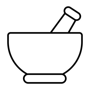 Bir doğrusal tasarım, havan topu simgesi