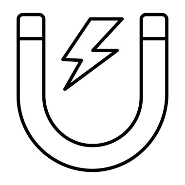 Mıknatısın düzenlenebilir katı vektör tasarımı