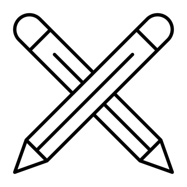 Desenho Linear Ícone Lápis — Vetor de Stock