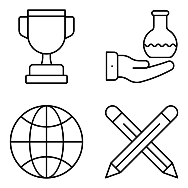 Pack Von Science Care Linear Icons — Stockvektor