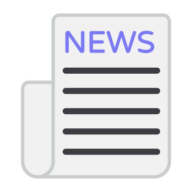 Gazetenin yaratıcı tasarım ikonu