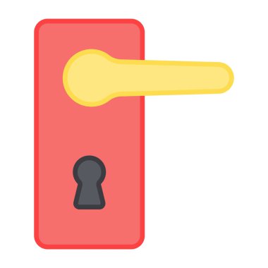 Kapı kilidinin son moda vektör tasarımı