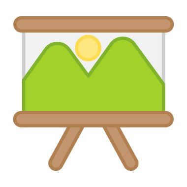 Tabela, peyzaj vektörünün güzel bir tasarım simgesi