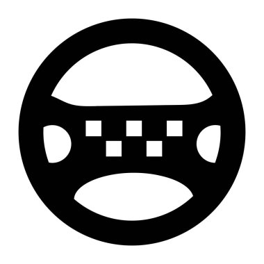 Araba direksiyonunun sağlam bir tasarım simgesi