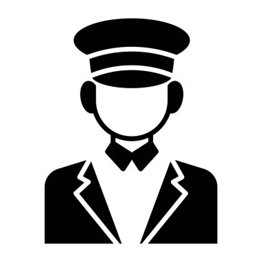 Güvenlik görevlisinin modern biçim simgesi