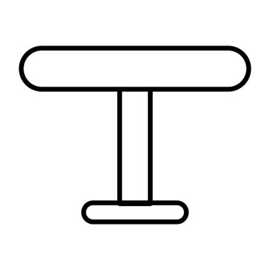 Sehpanın doğrusal tasarım simgesi