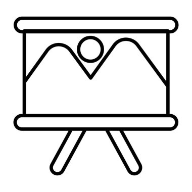 Tabela, peyzaj vektörünün güzel bir tasarım simgesi