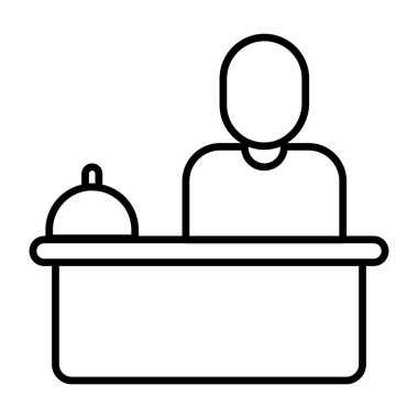 Resepsiyon masasının son moda vektör tasarımı