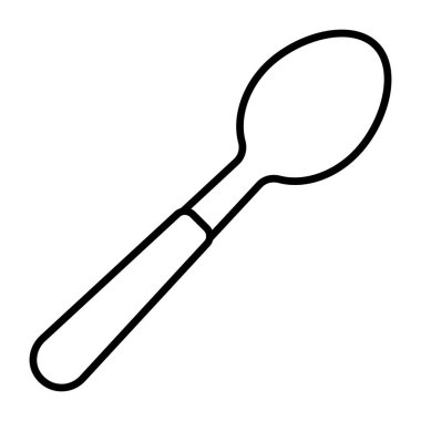 Kaşık simgesinin moda vektör tasarımı