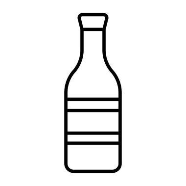 Şarap şişesi simgesi, düzenlenebilir vektör