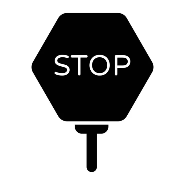 Eine Premium Download Ikone Der Stop Board — Stockvektor