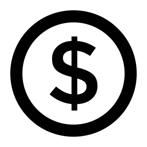 Motif Vectoriel Tendance Pièce Monnaie Dollars — Image vectorielle