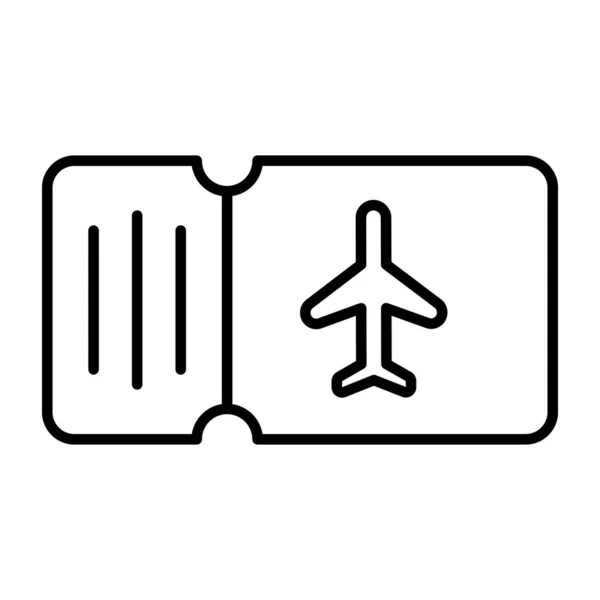 Bilet Ikoną Samolotu Konstrukcja Wektorowa Biletu Lotniczego — Wektor stockowy