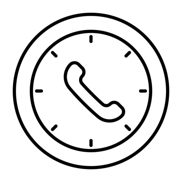 Empfänger Innerhalb Der Uhr Symbol Der Helpline — Stockvektor
