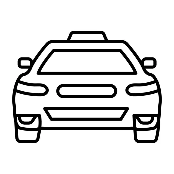 Ikona Taksówki Projekt Liniowy Samochodu Ulicznego — Wektor stockowy