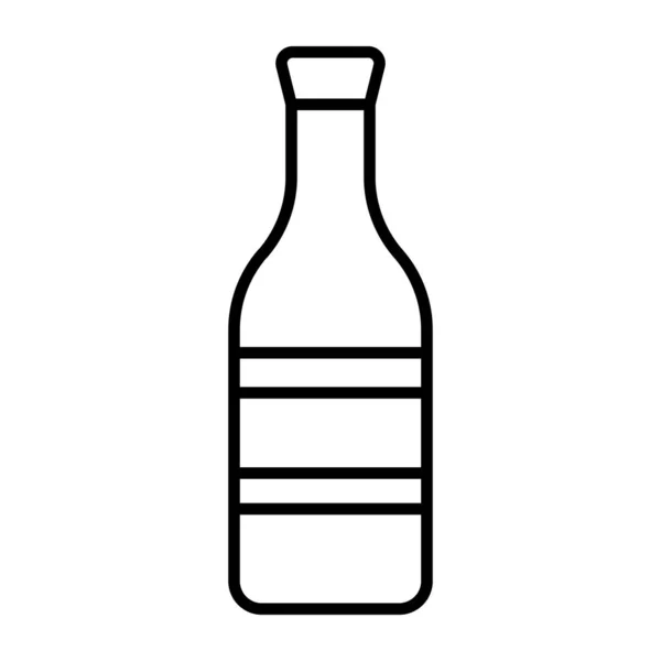 Icono Botella Vino Vector Editable — Vector de stock