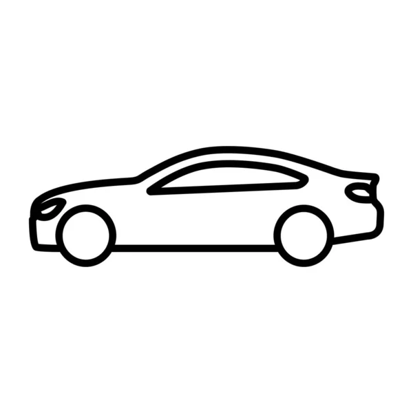 Coche Lujo Diseño Lineal Del Transporte Privado — Vector de stock