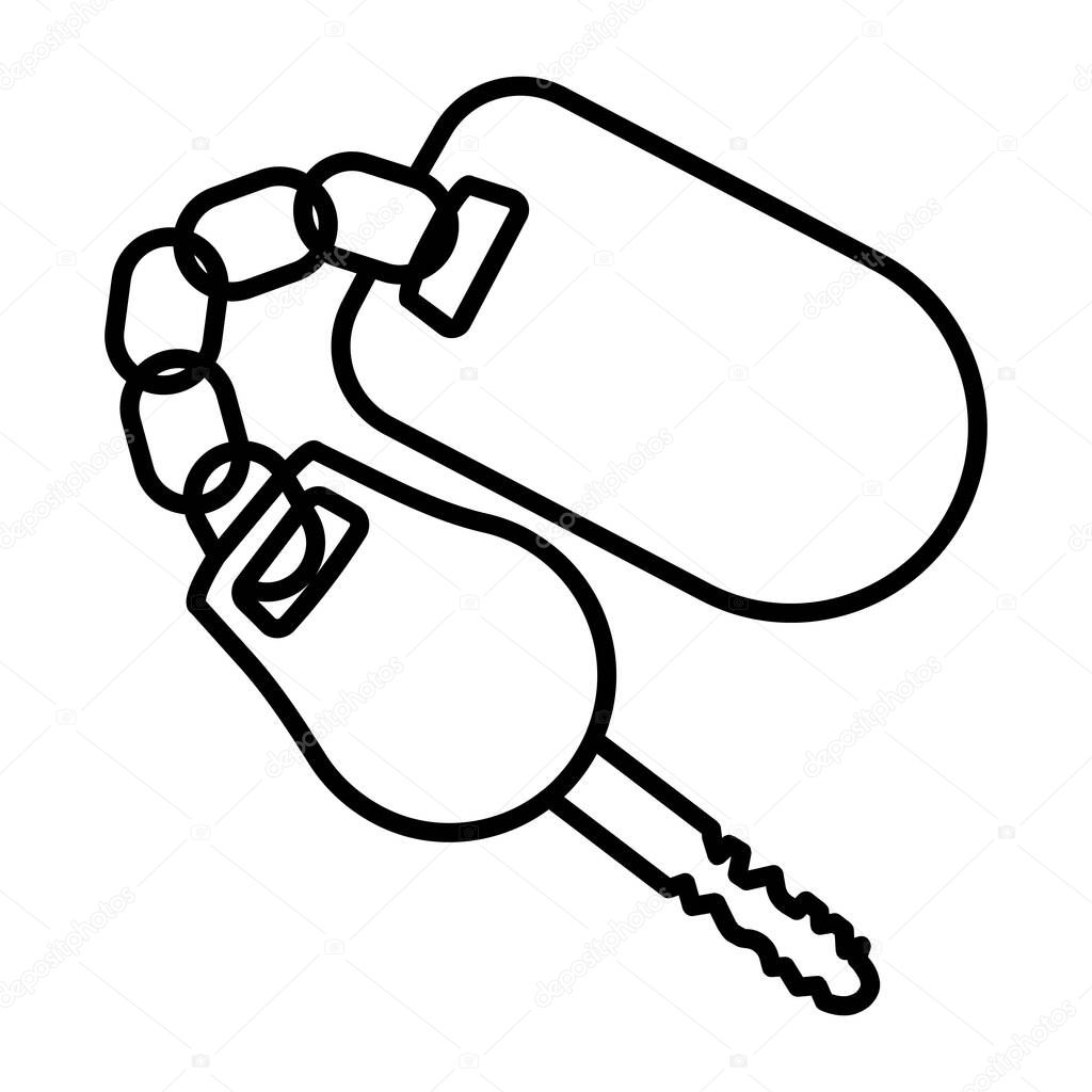 Car key icon, editable vector