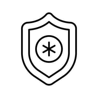 Tıbbi güvenliğin düzenlenebilir tasarım simgesi