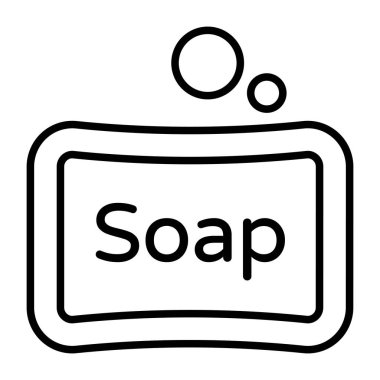 Sabun çubuğunun doğrusal tasarım simgesi