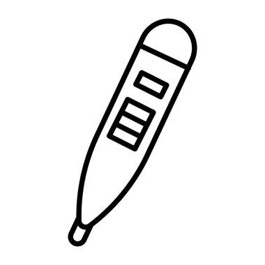 Bir sıcaklık göstergesi simgesi, dijital termometrenin ana tasarımı