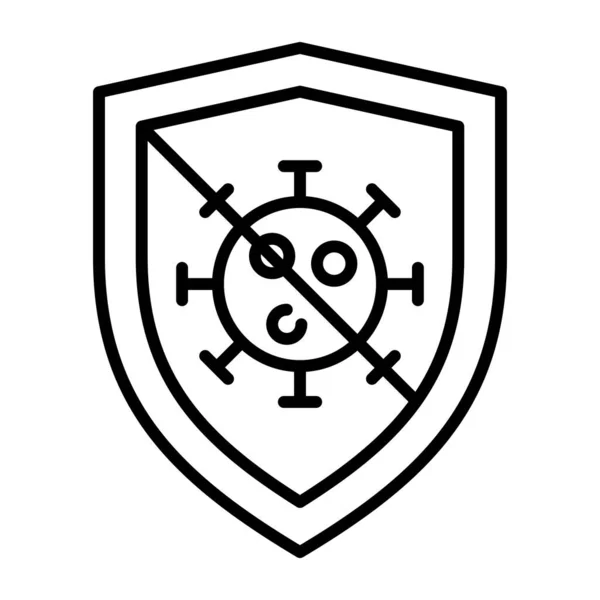 Ikona Moderního Stylu Bez Ochrany Proti Virům — Stockový vektor