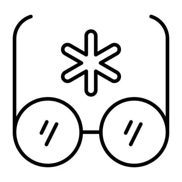 Eine Brillenzubehör Ikone Lineares Design Medizinischer Brillen — Stockvektor