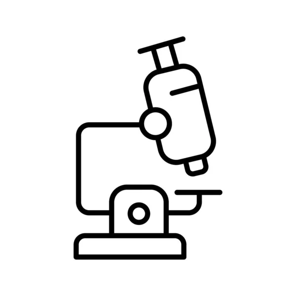 Icono Diseño Único Del Microscopio — Vector de stock