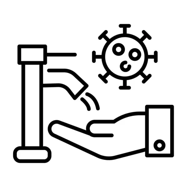 手を洗う完璧なデザインのアイコン — ストックベクタ