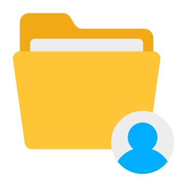 Belgeli Avatara, kullanıcı dizininin düz tasarımı 