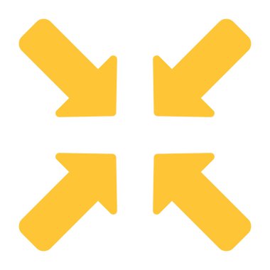 Tam ekran simgesinden çık, düzenlenebilir vektör 