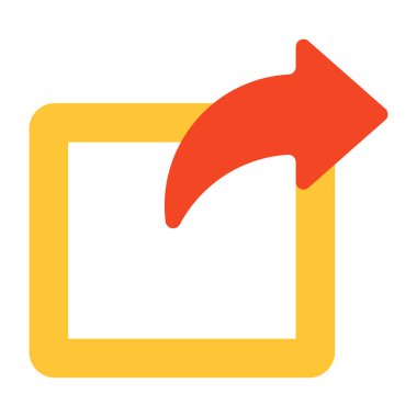 Çıkış okunun modaya uygun bir vektör tasarımı 