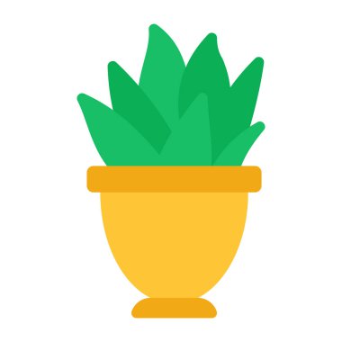 Aloe vera bitkisinin güzel bir tasarım simgesi