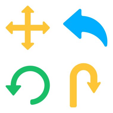 Düz Ok Paketi Simgeleri 