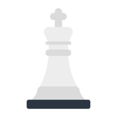 Strateji oyun simgesi, satranç piyonunun düz tasarımı