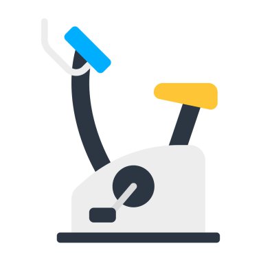 Durağan bisikletin simgesi, ergometrenin düz tasarımı