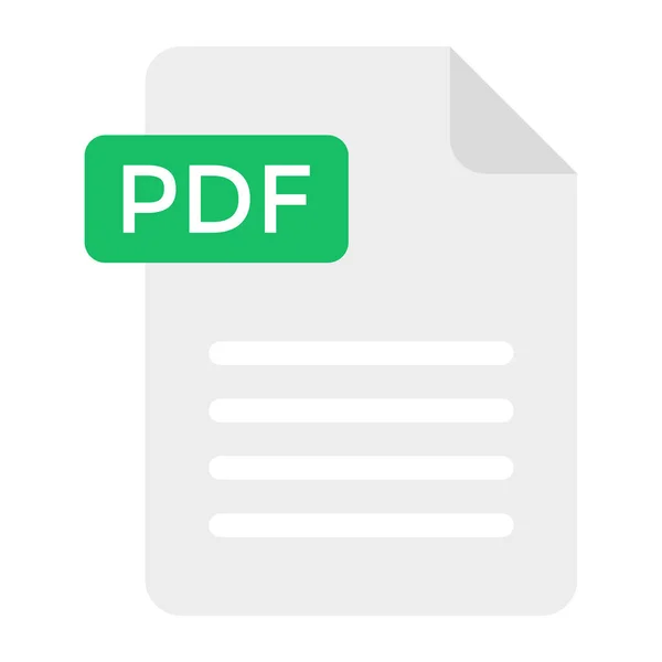 Eine Kreative Design Ikone Der Pdf Datei — Stockvektor