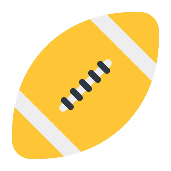 Icono Diseño Plano Rugby Fútbol Americano — Vector de stock