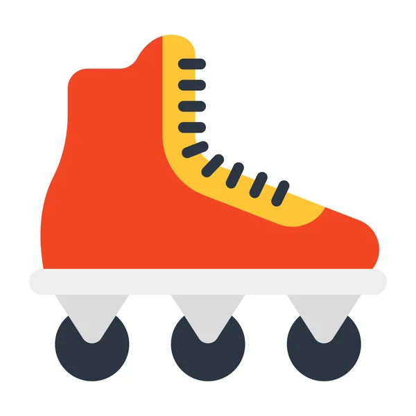 Adventurous Footwear Icon Flat Design Ice Skate — Stock Vector