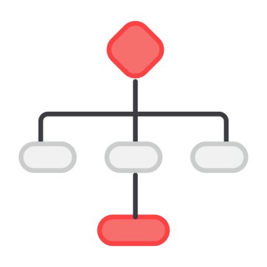 Algoritmanın düz tasarım simgesi 