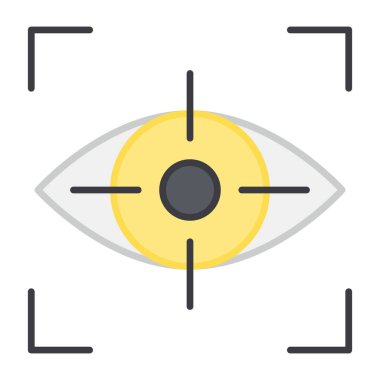 İçerideki göz, iris tanıma simgesi