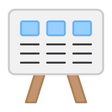 Düzenlenebilir biçimdeki ilan panosu simgesi