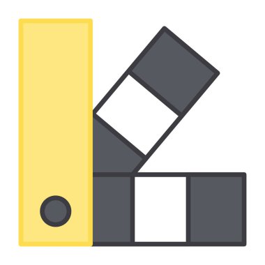 Renk örneklerinin düzenlenebilir tasarım simgesi