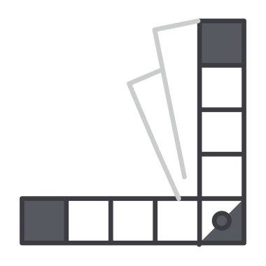 Renk örneklerinin düzenlenebilir tasarım simgesi