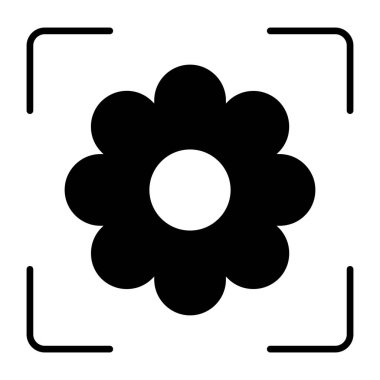 Çiçek odaklı bir simge tasarımı